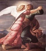 STEINLE, Edward Jakob von Jacob Wrestling with the Angel oil on canvas